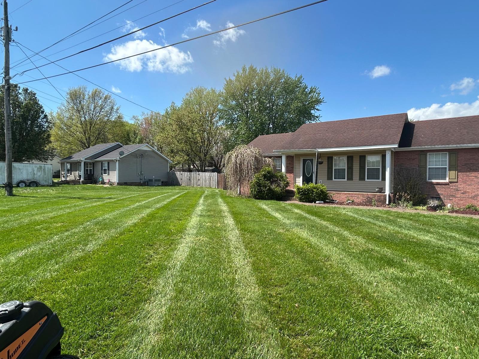 Clean lawn finish after mowing